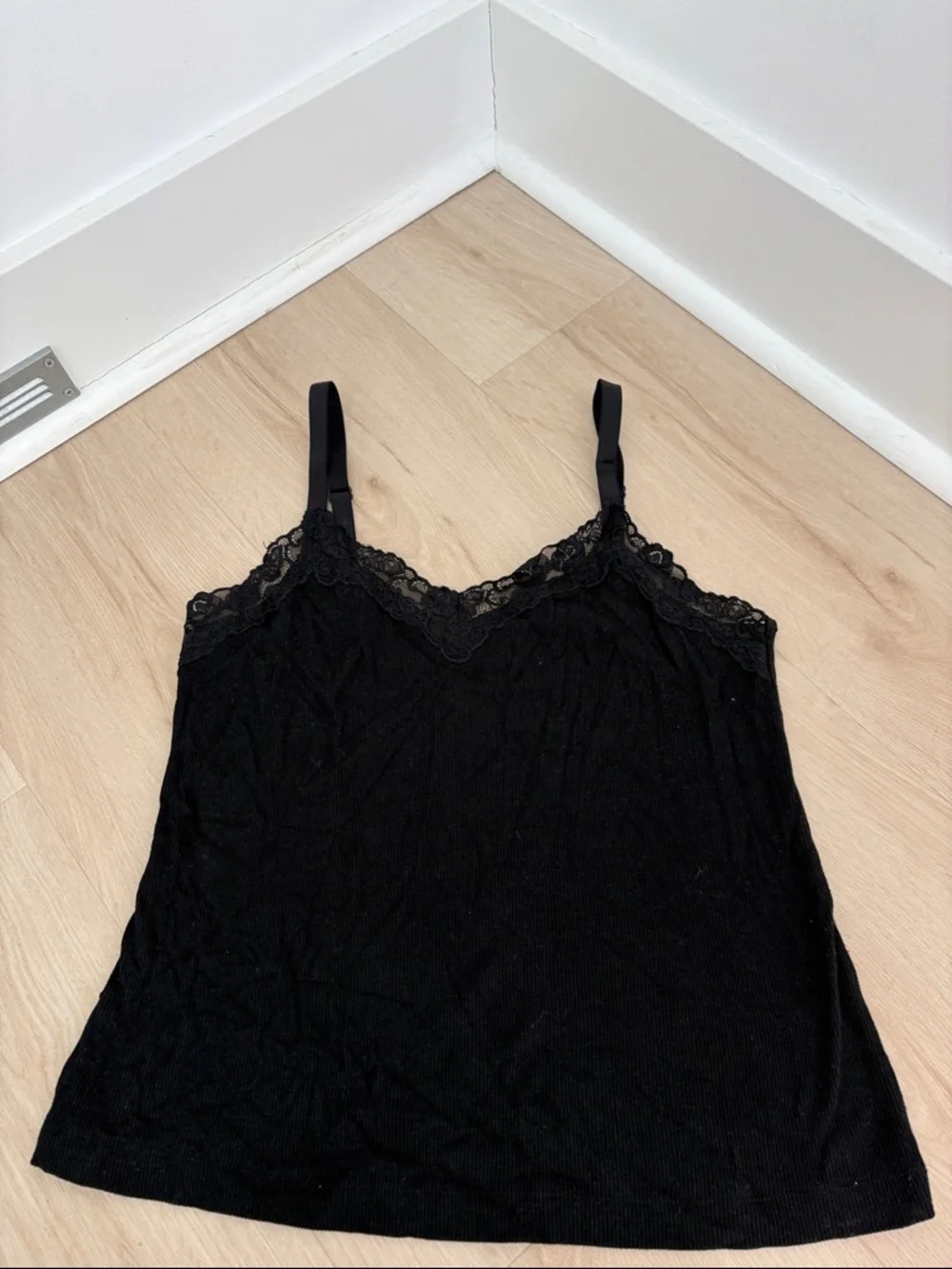 Chico's Black Lace-Trim Slip Cami - Picture 1 of 3